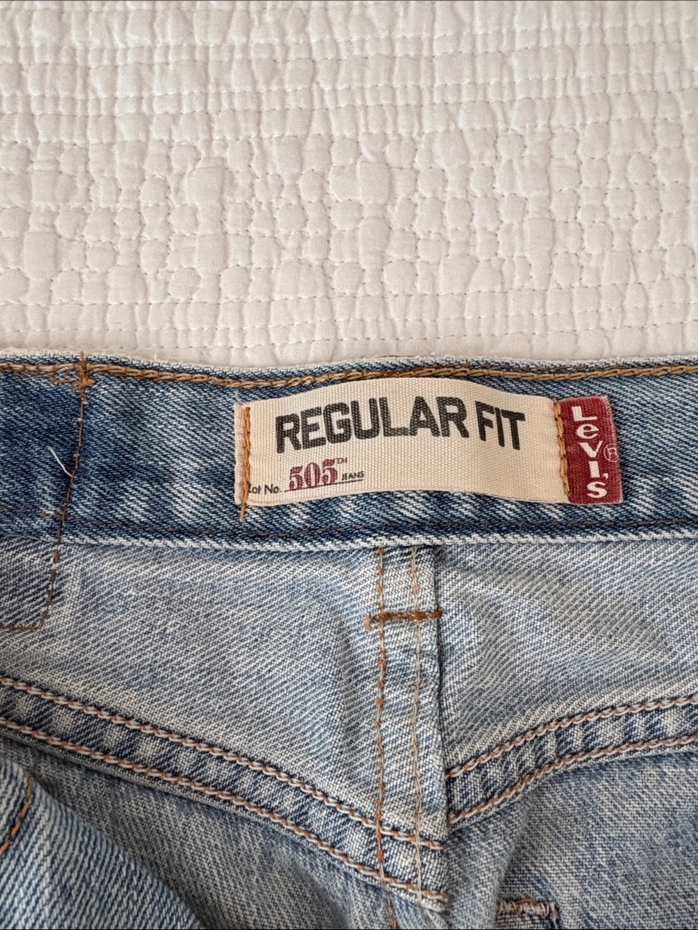 Levi's 505 Regular Fit, Light Blue Denim Mini Skirt - Picture 2 of 5